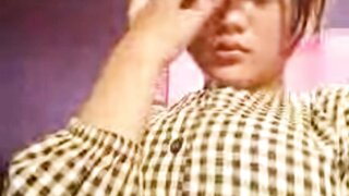 Asian teen teases