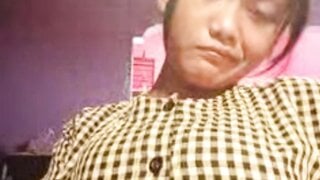 Asian teen teases