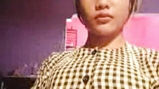 Asian teen teases