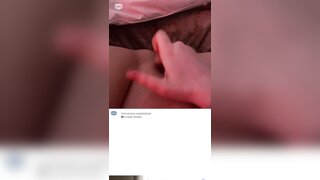 Girl masturbates with make up brush and toothbrush