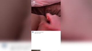 Girl masturbates with make up brush and toothbrush