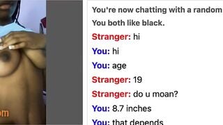 Omegle Pretty Young Ebony Teen Show Big Tits