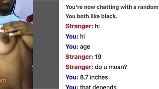 Omegle Pretty Young Ebony Teen Show Big Tits