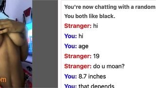 Omegle Pretty Young Ebony Teen Show Big Tits