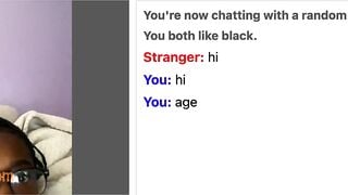 Omegle Pretty Young Ebony Teen Show Big Tits