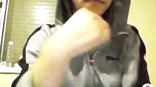Australian Slut Sucks Tits For Daddy