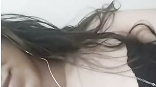 Horny Brazilian Girl Fingering Her Creamy Pussy On