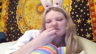 Omegle Bunny Slut W BF On Call At The Same Time