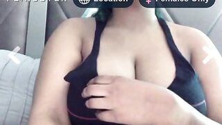 Busty Slut Spits All Over Tits