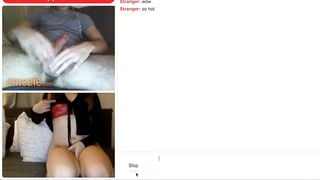 Girlfriends Doggystyle Makes Guy Cum On Omegle