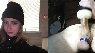 "You Still Haven't Cum?!" Asks Giggling Teen Watching Kingdickflash