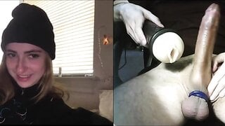 "You Still Haven't Cum?!" Asks Giggling Teen Watching Kingdickflash