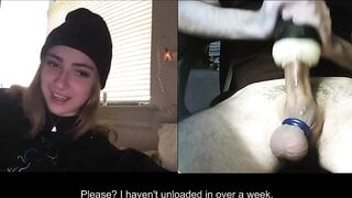 "You Still Haven't Cum?!" Asks Giggling Teen Watching Kingdickflash