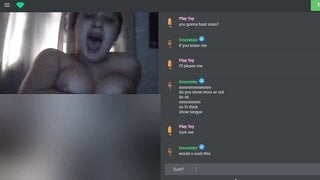 Big tits slut makes her pussy cum
