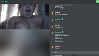 Big tits slut makes her pussy cum