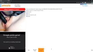 hot omegle girl fucks herself with hairbrush