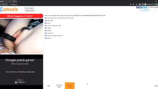 hot omegle girl fucks herself with hairbrush