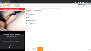 hot omegle girl fucks herself with hairbrush