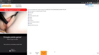 hot omegle girl fucks herself with hairbrush