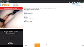 hot omegle girl fucks herself with hairbrush