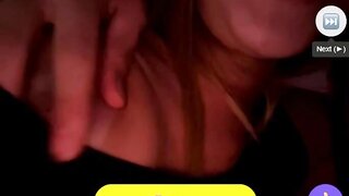 Guy plays with girlfriends nipple