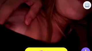 Guy plays with girlfriends nipple
