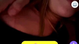 Guy plays with girlfriends nipple