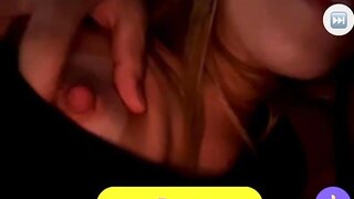 Guy plays with girlfriends nipple