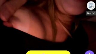Guy plays with girlfriends nipple