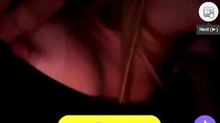 Guy plays with girlfriends nipple