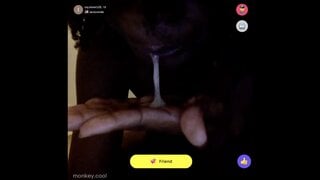 18 yo omegle slut tastes pussy juices and plays game