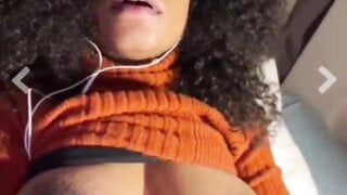 ebony with beautiful orgasm face