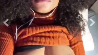 ebony with beautiful orgasm face