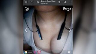 Indian cute girl showing her figure in video call