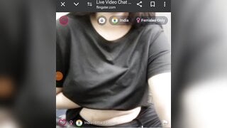 Mature Tamil aunty showing boobs on flingster