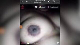 Mature Tamil aunty showing boobs on flingster
