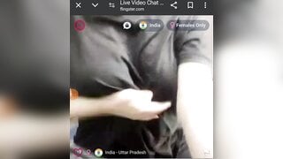 Mature Tamil aunty showing boobs on flingster