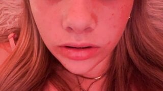 cute girl watches me cum