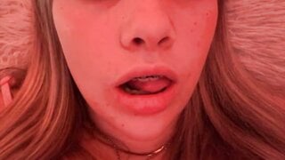 cute girl watches me cum