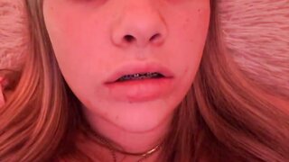 cute girl watches me cum