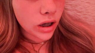 cute girl watches me cum