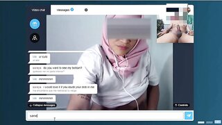 hijab milf hot video jerking to her