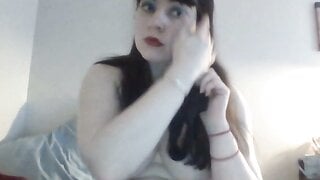 27 year old Clara playing on the bed
