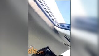 hot girl masturbates in her car