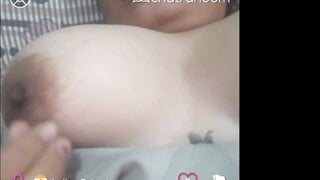 Indian - Gujarat girl plays with her sexy tits.
