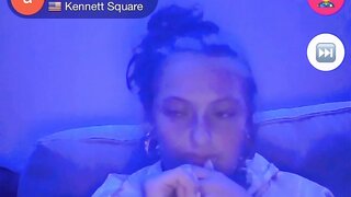 Flashing in front of her friend on monkey app