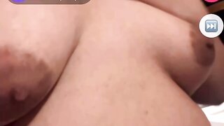 BBW shows tits and ass on monkey app