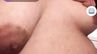 BBW shows tits and ass on monkey app