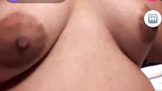 BBW shows tits and ass on monkey app