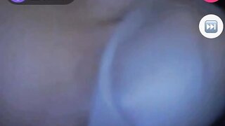 Pulling her tits out of bra on monkey app